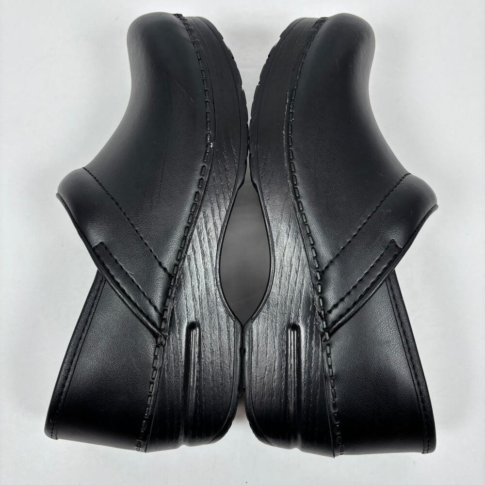 Dansko Professional Clogs 37 / 6.5 - 7 Cabrio Black Leather Slip On Shoes Nurse - Picture 4 of 12